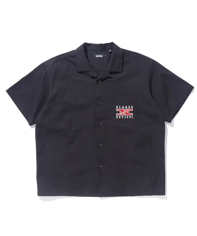 X-Large X Logo camicia nera manica corta