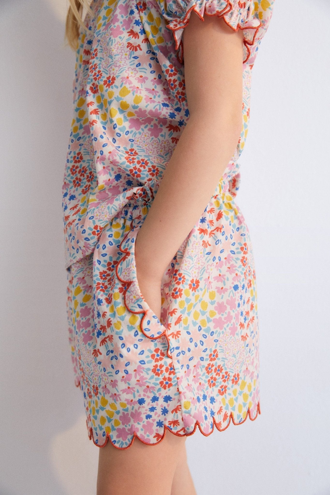 The New Society Greneva Blouse camicetta bambina rosa cotone