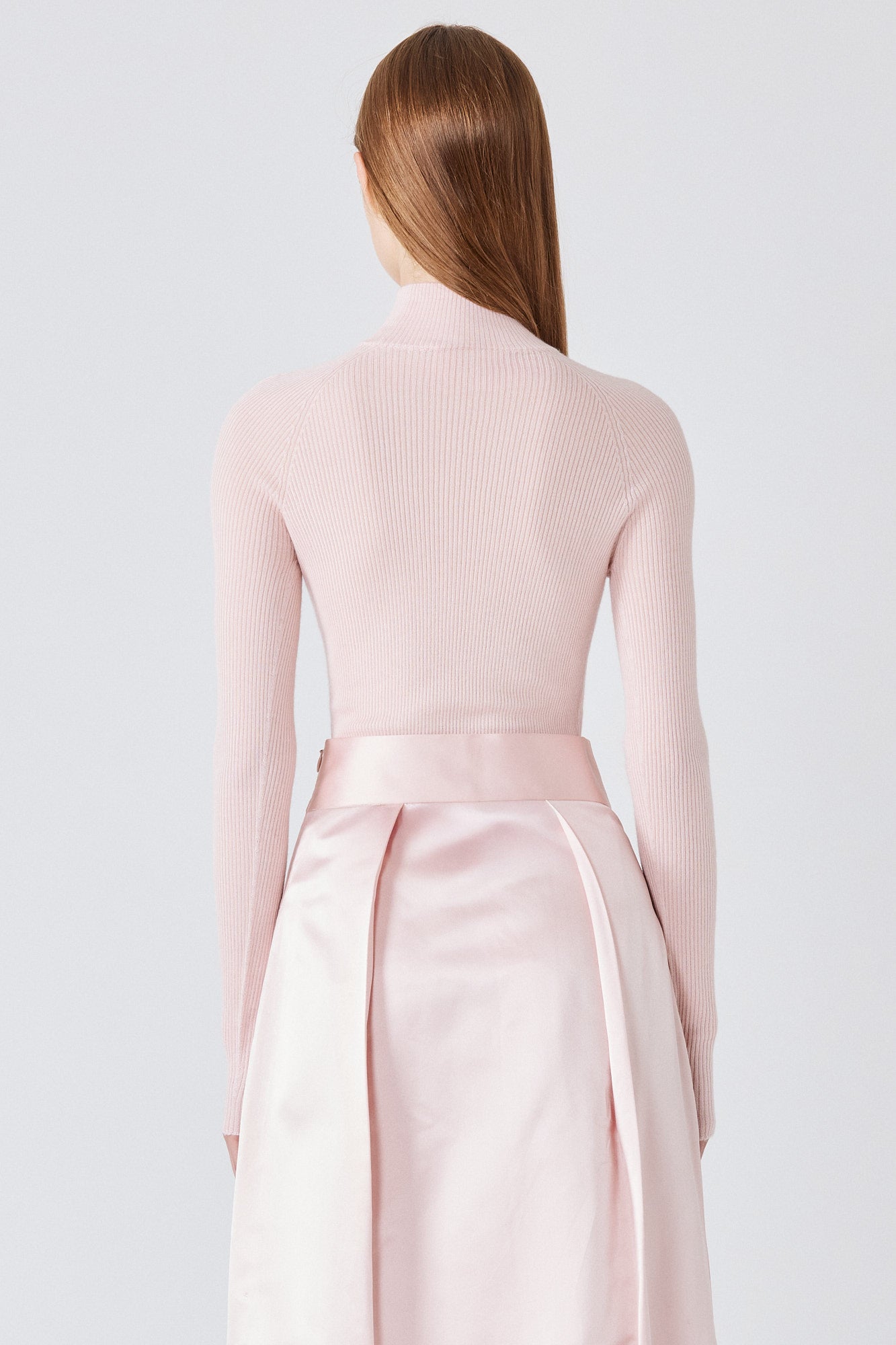 Sa Su Phi maglione lupetto coste cashmere rosa 38