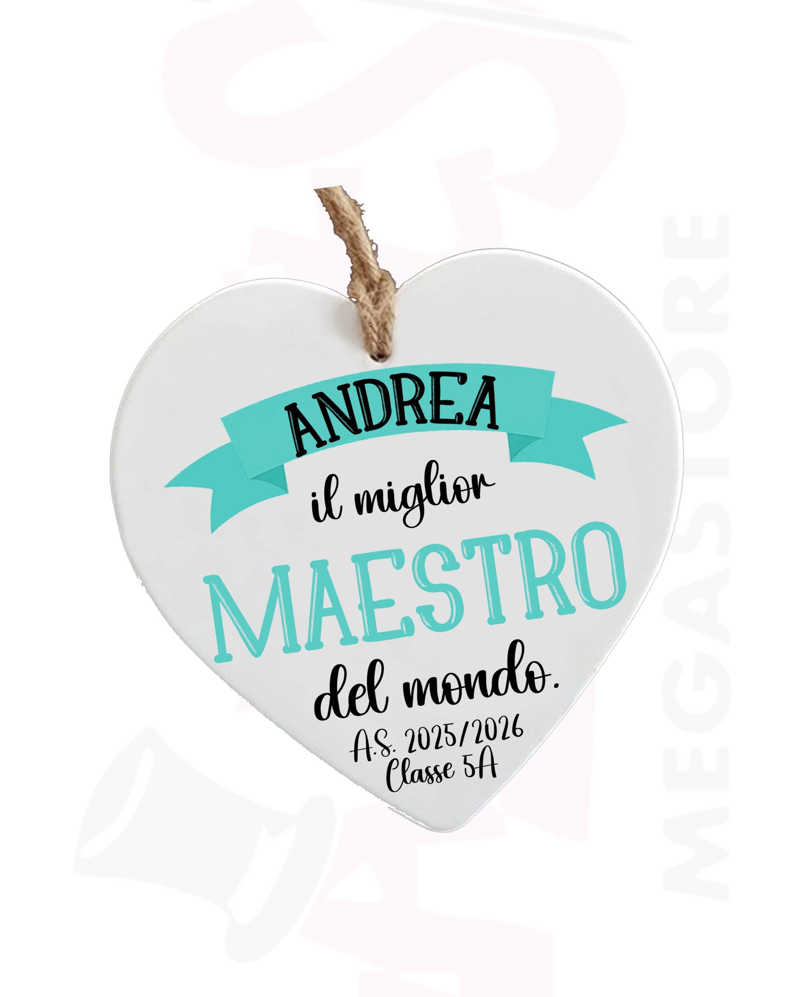 Mr. Gadgets Cuore ceramica regalo maestra personalizzato