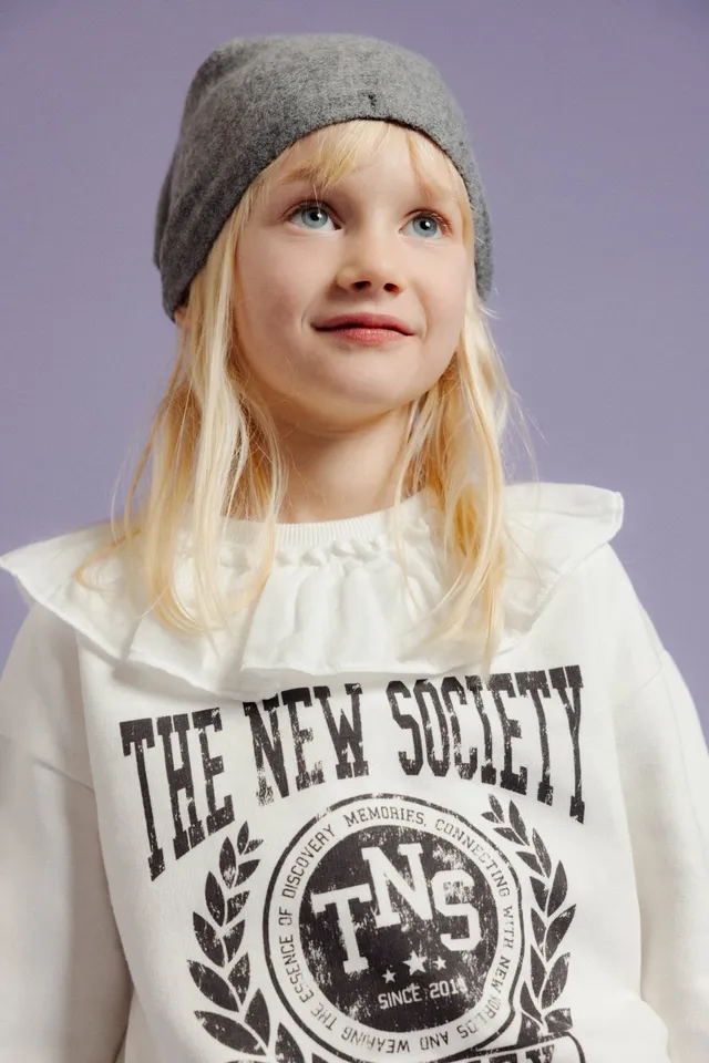 The New Society Row Sweatshirt felpa cotone bimbi