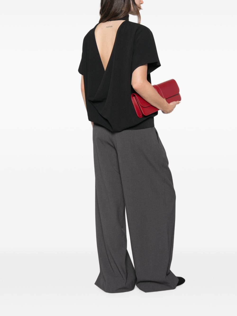 Eleh EFW260074 pantaloni grigio scuro donna