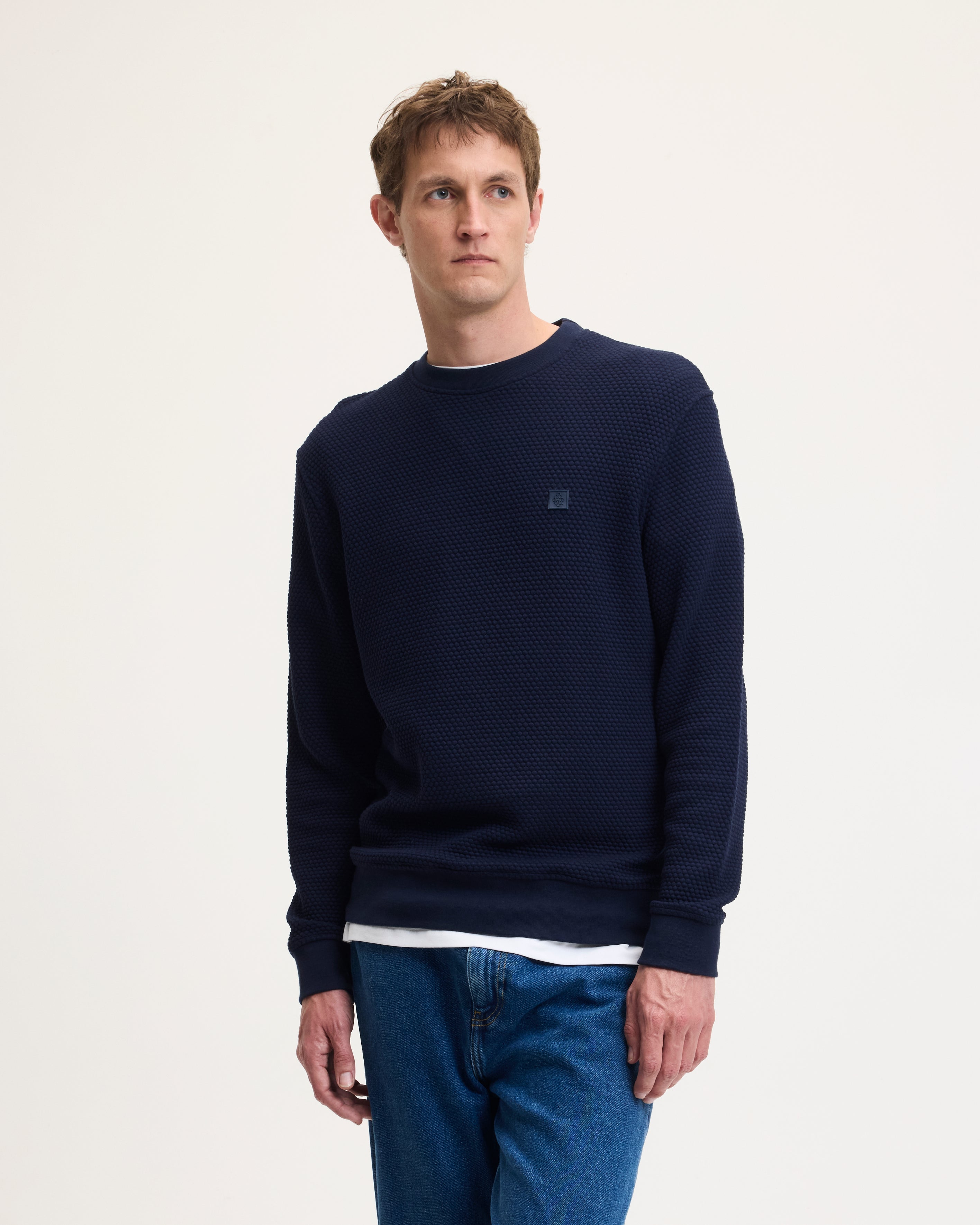 GOODPEOPLE Leroy maglione cotone patch navy