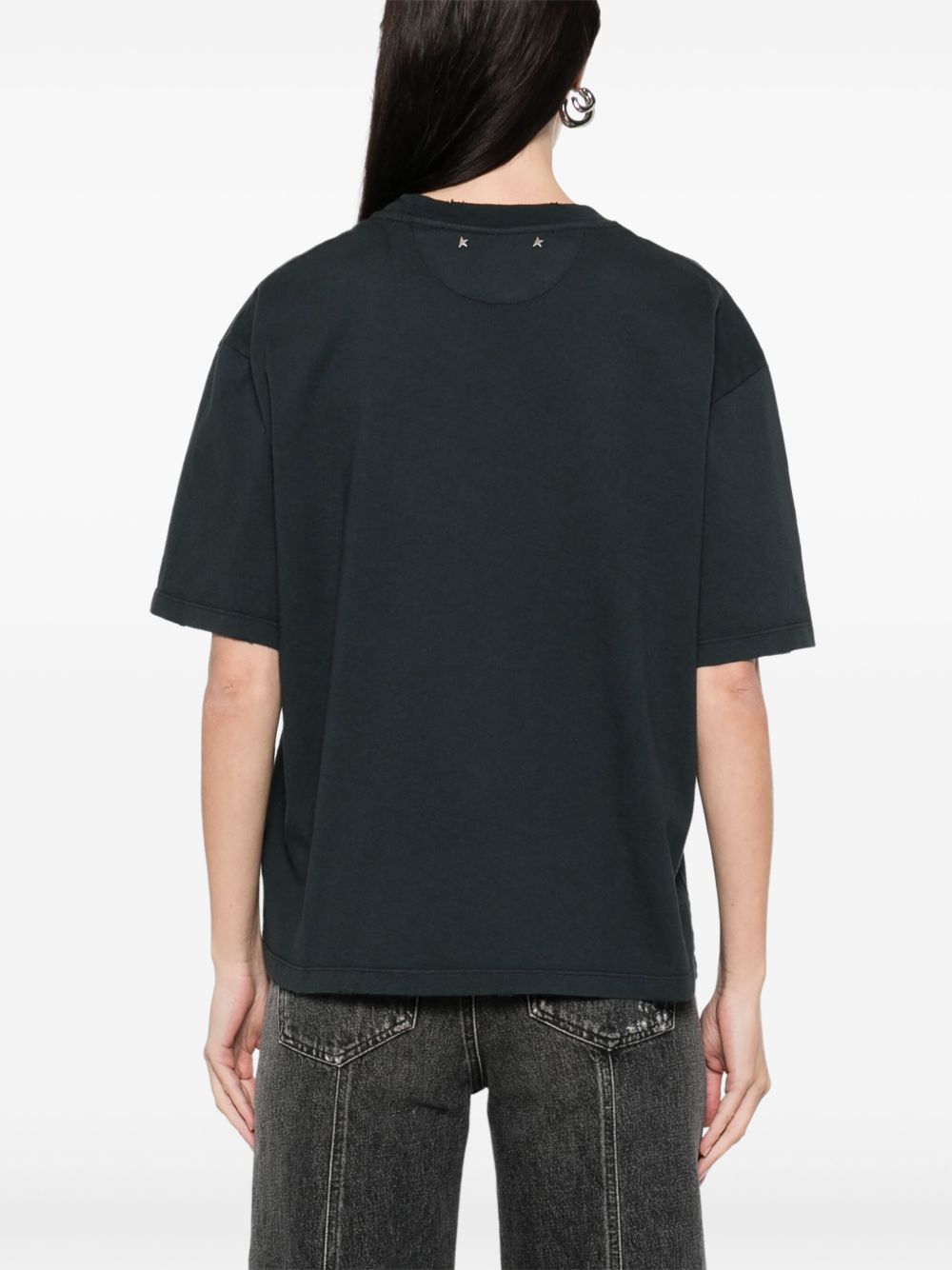 Golden Goose GWP01874 t-shirt donna washed black