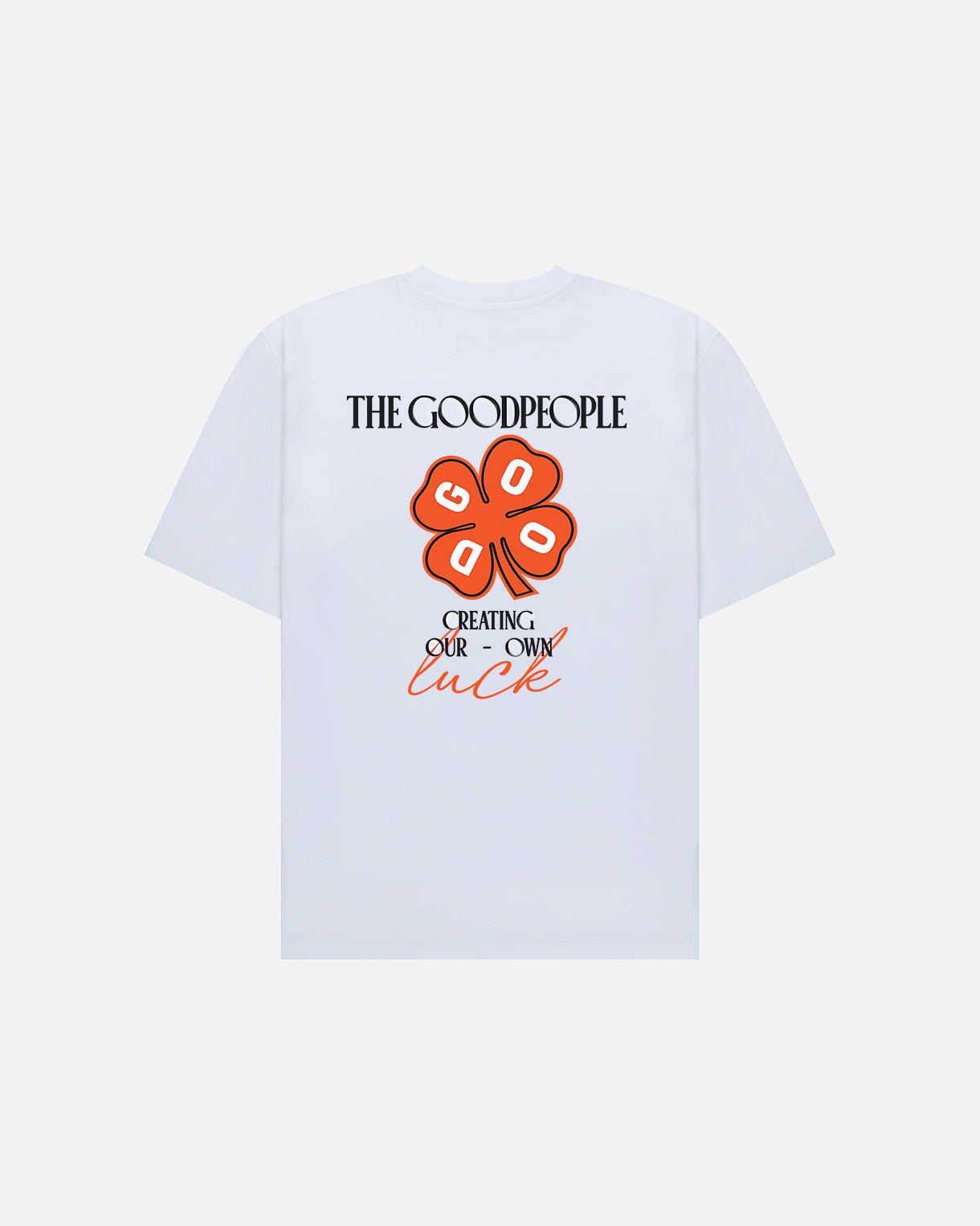 GOODPEOPLE Tlucky maglietta cotone bianca