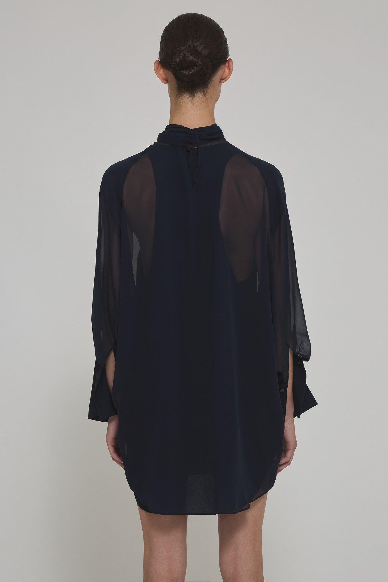 Sa Su Phi Andrea abito georgette blu navy