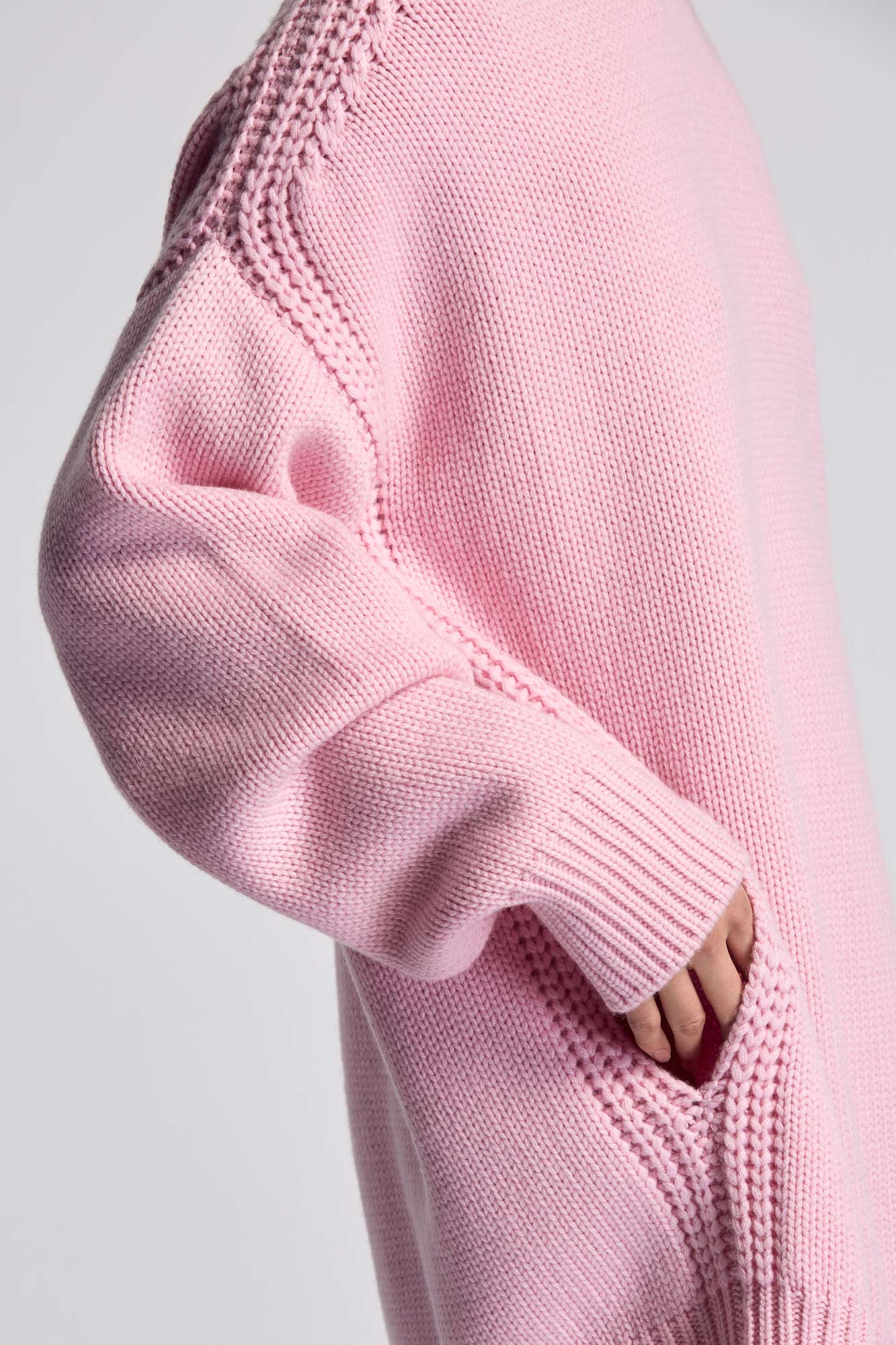 Sa Su Phi Giorgia abito cashmere rosa scollo rotondo