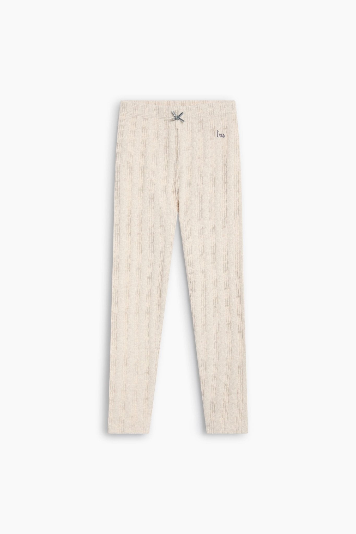 The New Society TNS legging Whisper White Melange cotone