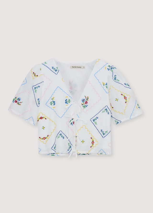 The New Society Jacinthe camicia ricamata multicolor