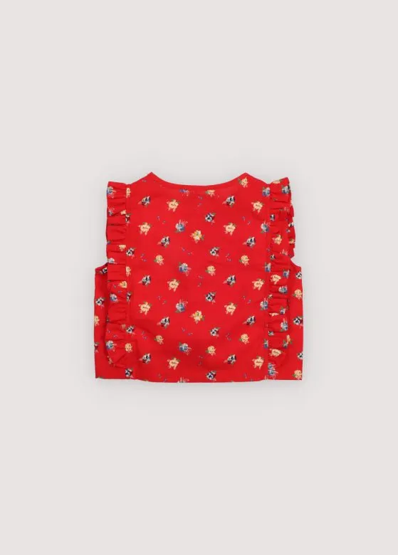 The New Society Amapola Top Amapola Print top bambina 6 anni cotone