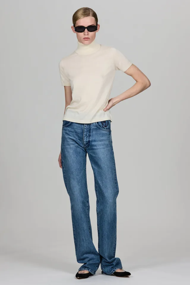 Sa Su Phi Star Denim Jeans Vita Alta Taglia 24