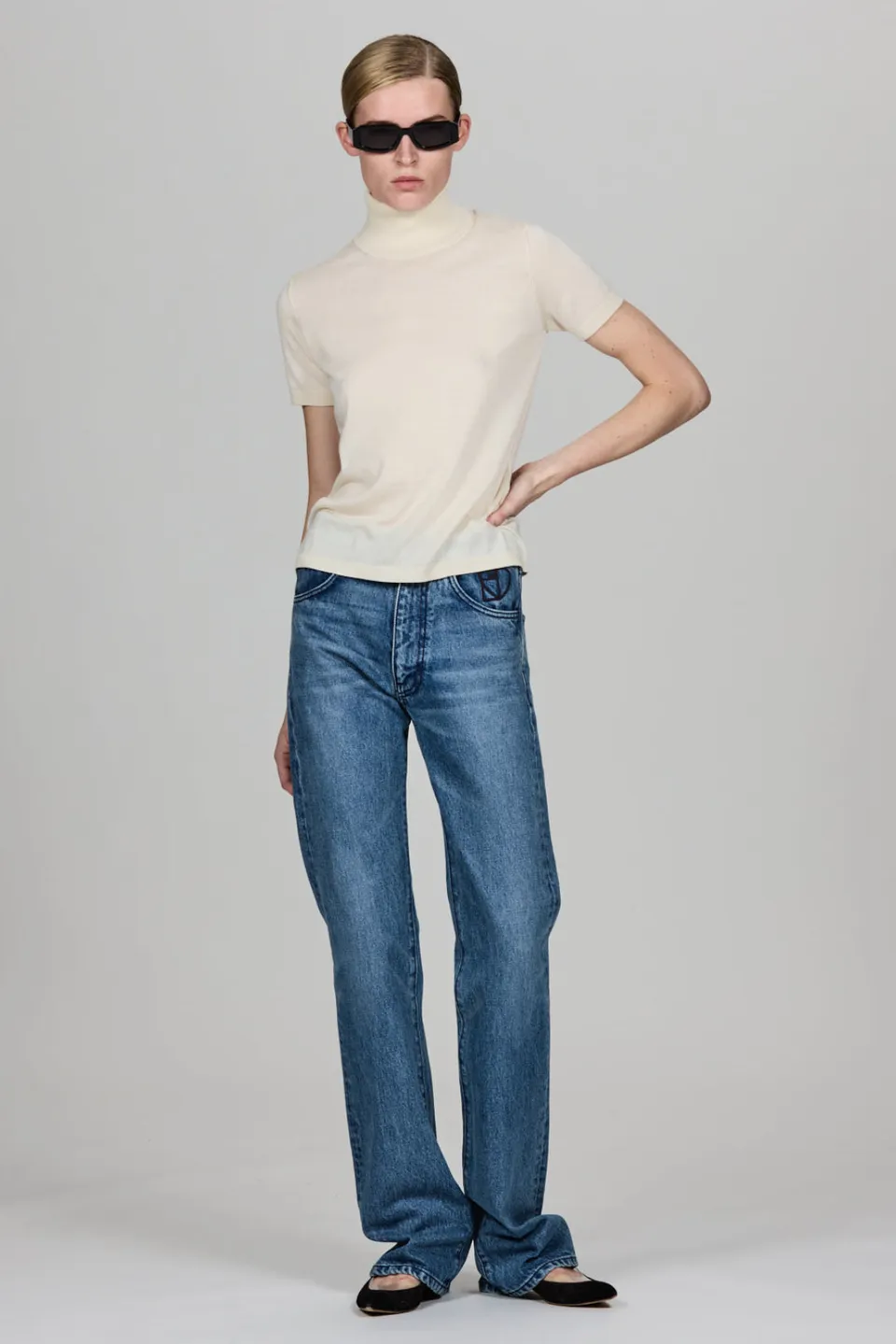 Sa Su Phi Star Denim Jeans Vita Alta Taglia 24