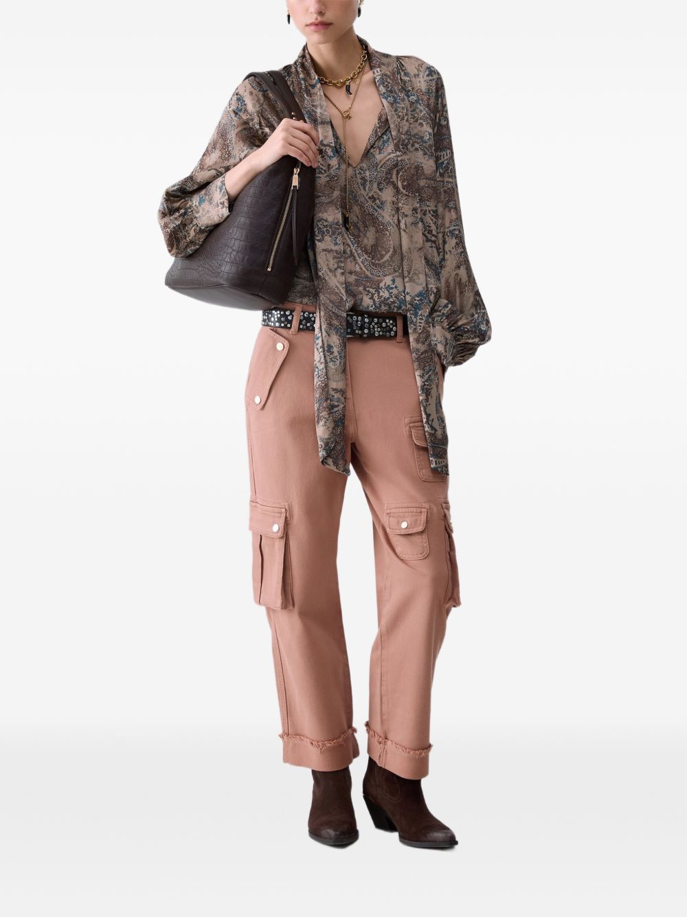 LIU JO Black CF6227T1819 pantaloni nude skin