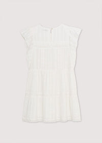 The New Society Corfu vestito corto bianco in pizzo cotone