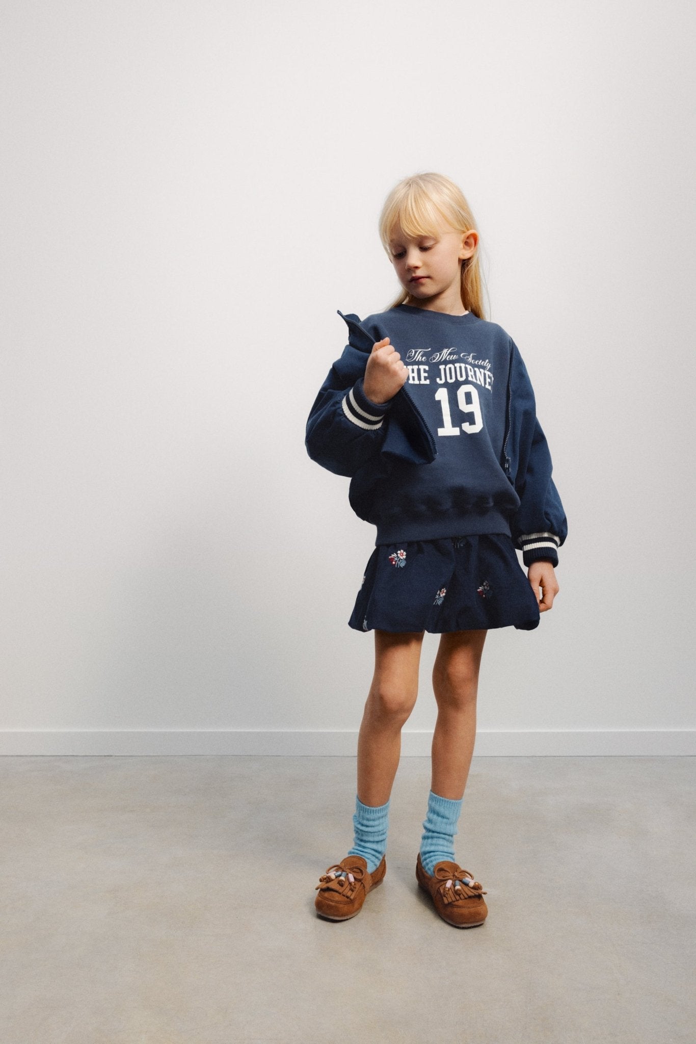 The New Society Eris Sweatshirt felpa cotone spazzolato bimbi