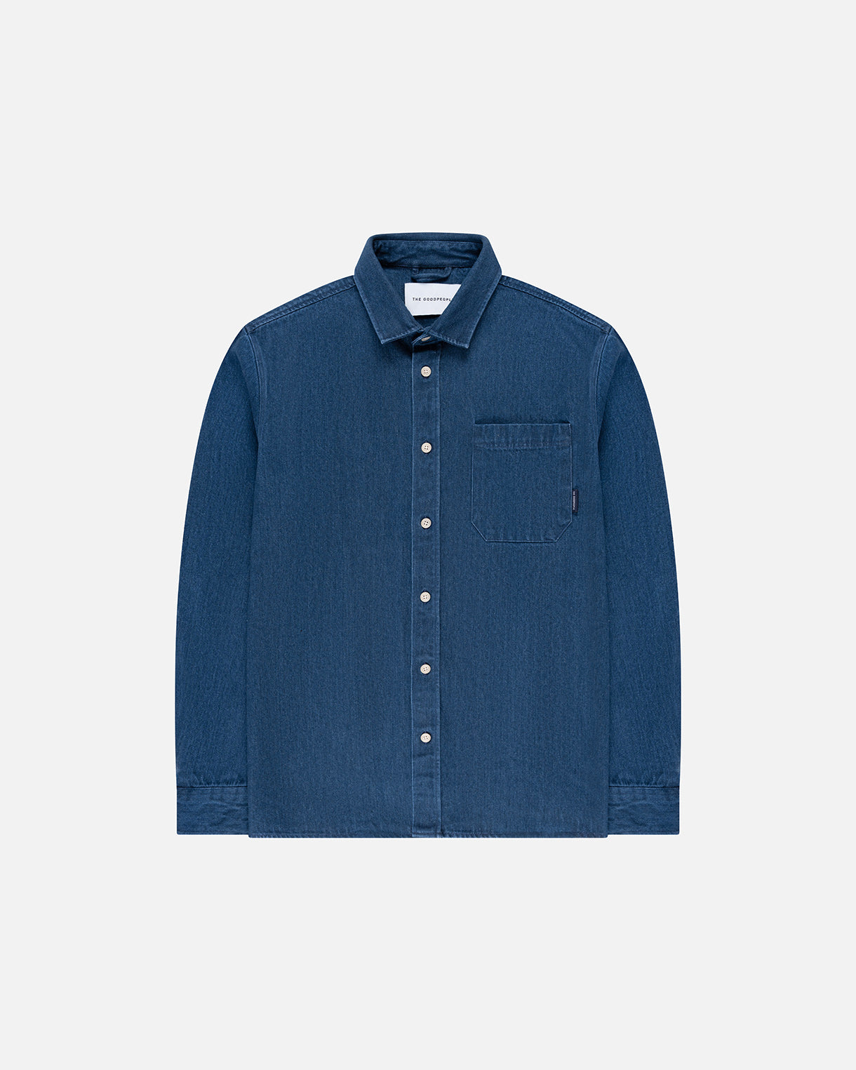 GOODPEOPLE Stanford camicia denim blu relaxed