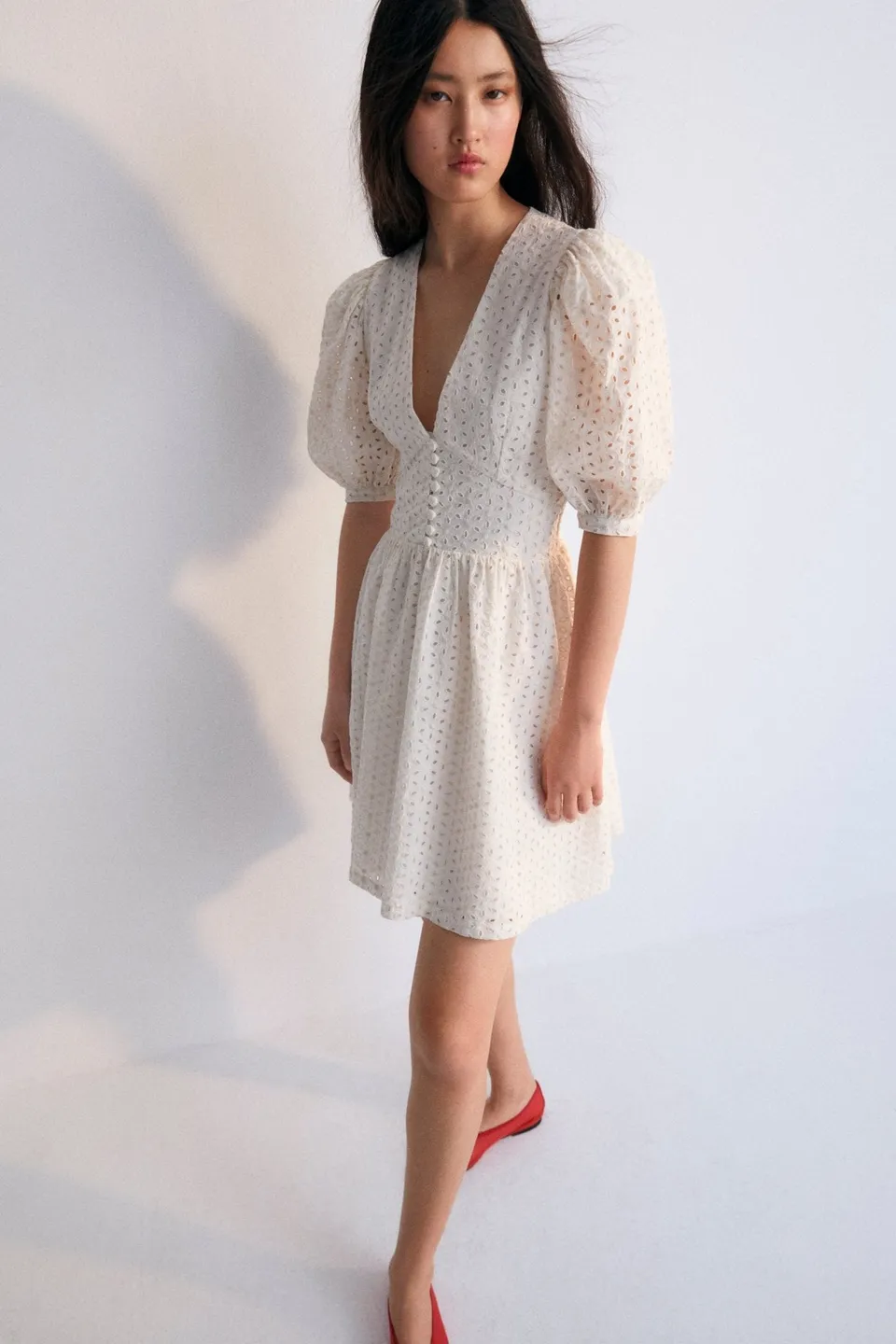 The New Society Nemesis Woman Dress abito cotone bianco
