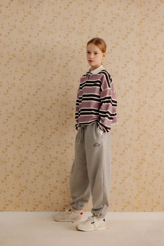 The New Society Mochi pantaloni tuta teen grigio felpa cotone