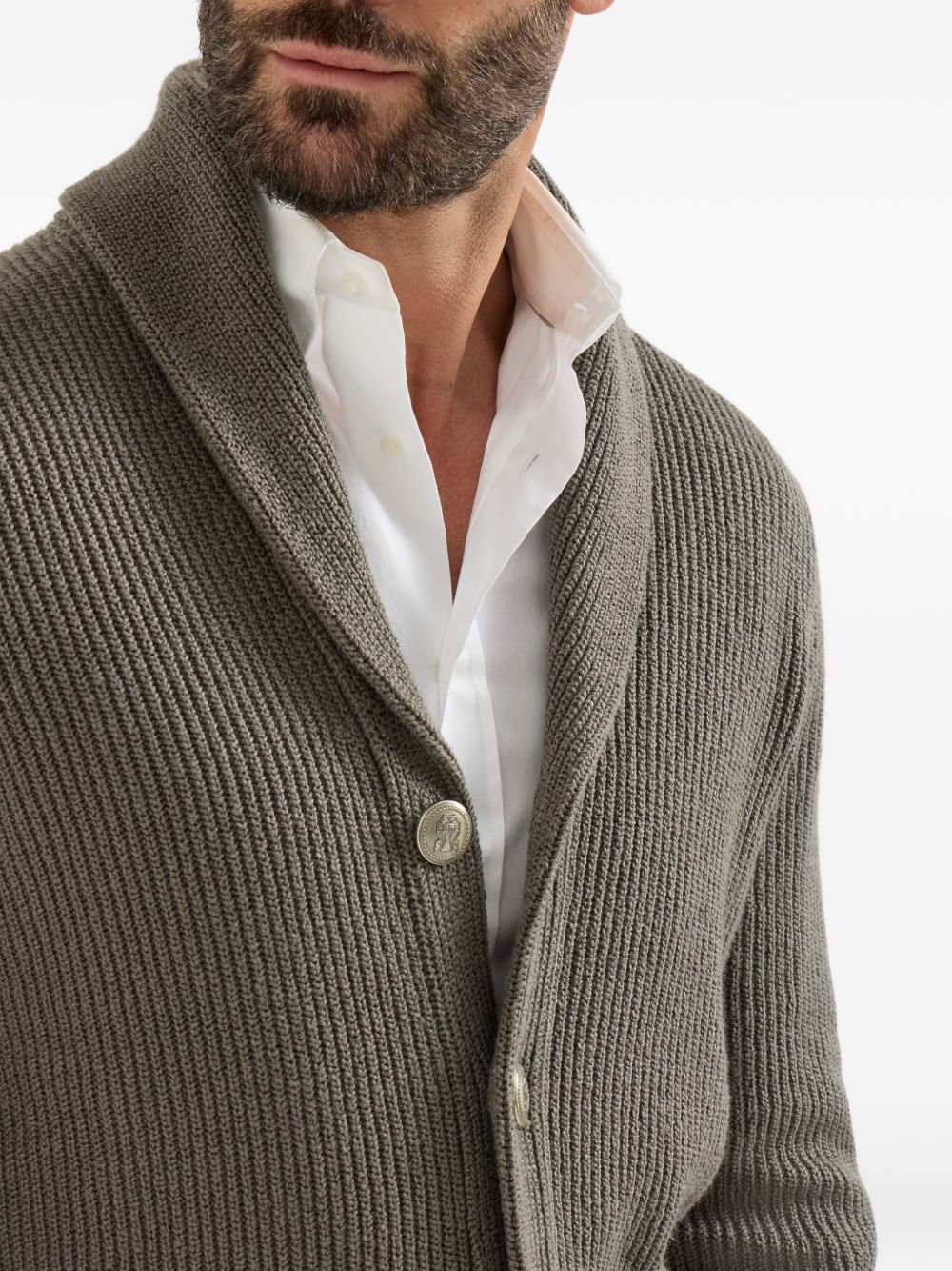 Brunello Cucinelli MNI709706 Cardigan Army Uomo