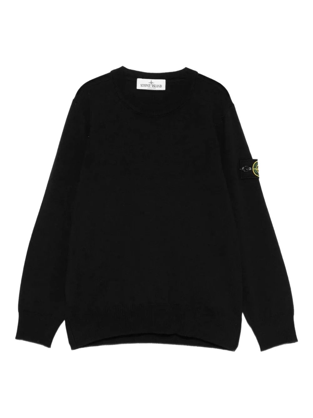Stone Island Junior 5100009 felpa nera bambino compass