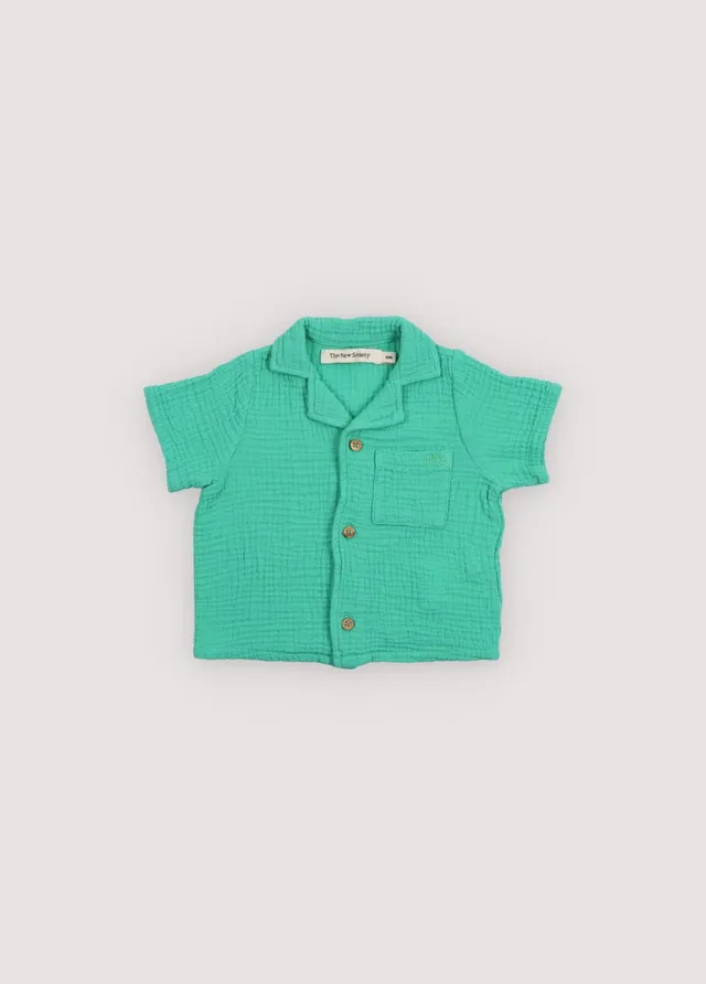 The New Society Spyros Camicia Baby Cotone Jade