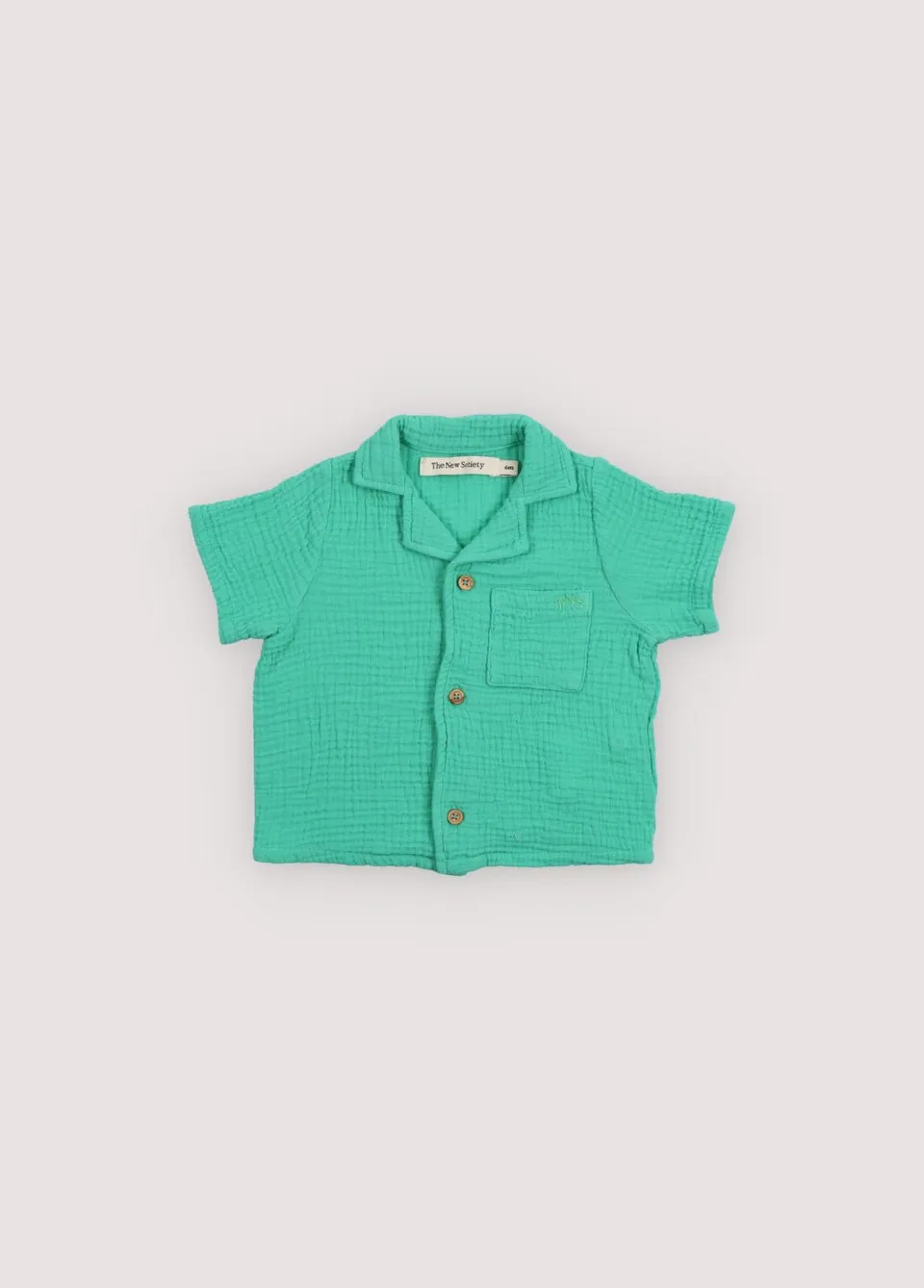 The New Society Spyros Camicia Baby Cotone Jade
