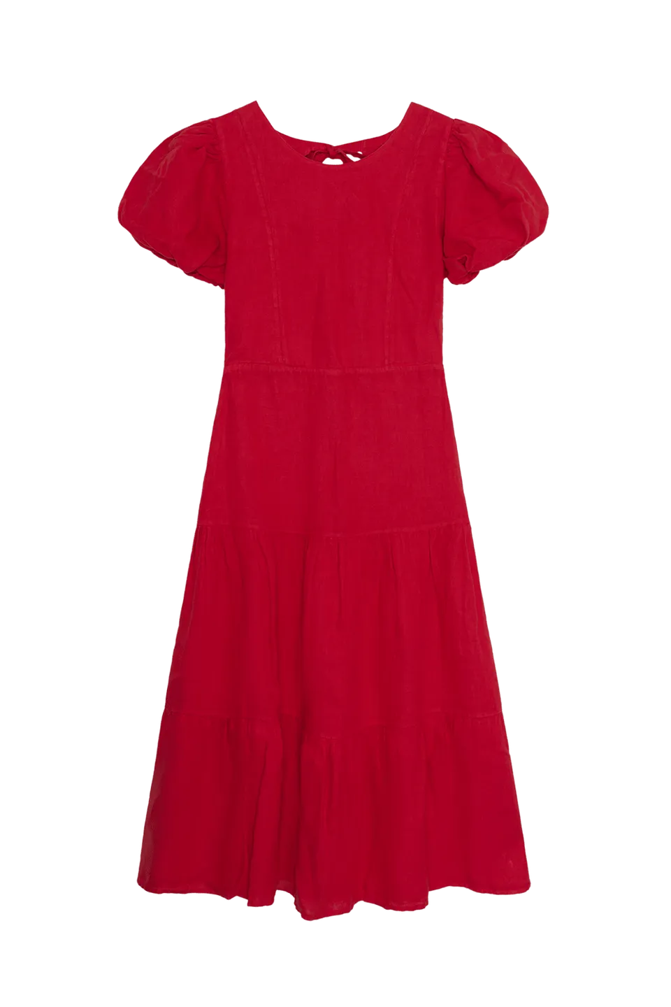 The New Society Cala abito donna Tulip Red lino