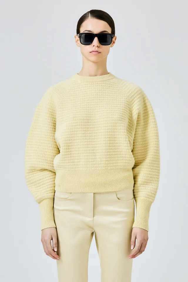 Sa Su Phi maglione a quadri in cashmere giallo