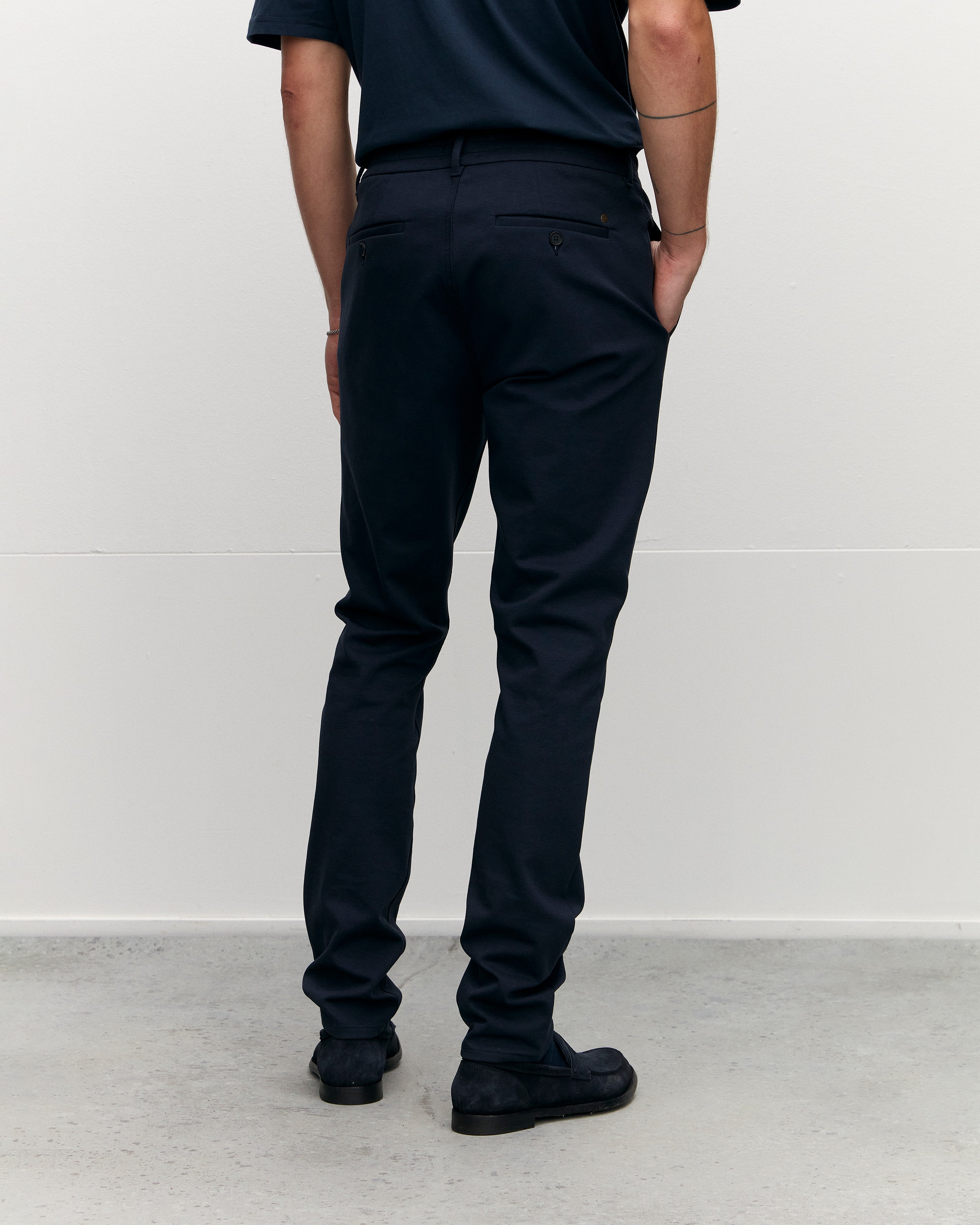 Goodpeople Bruno pantaloni blu navy elasticizzati