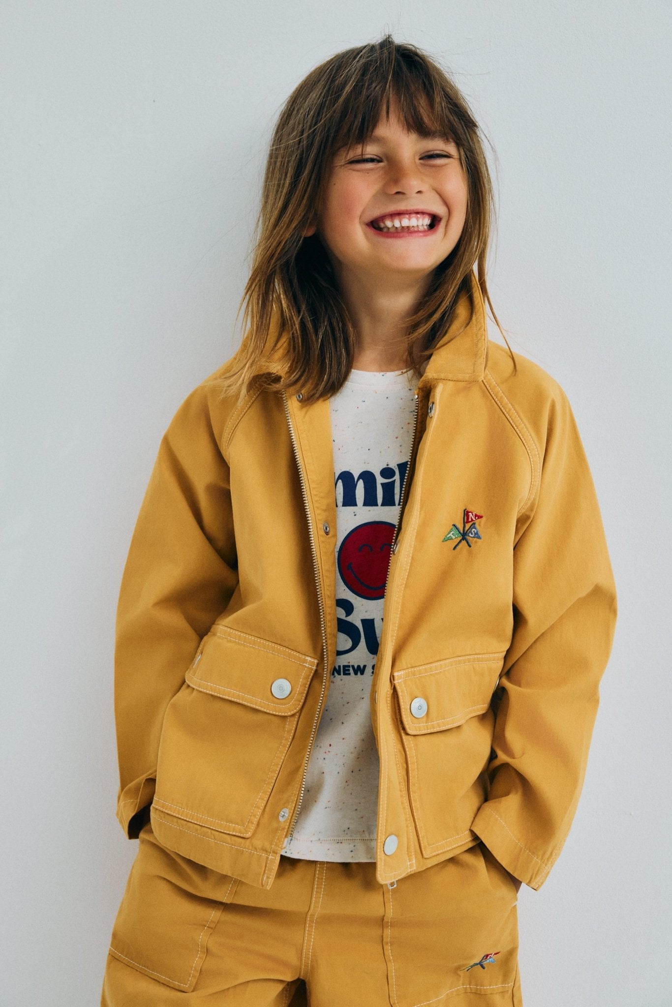 The New Society Cosmos Jacket giacca bimbo Honey Gold