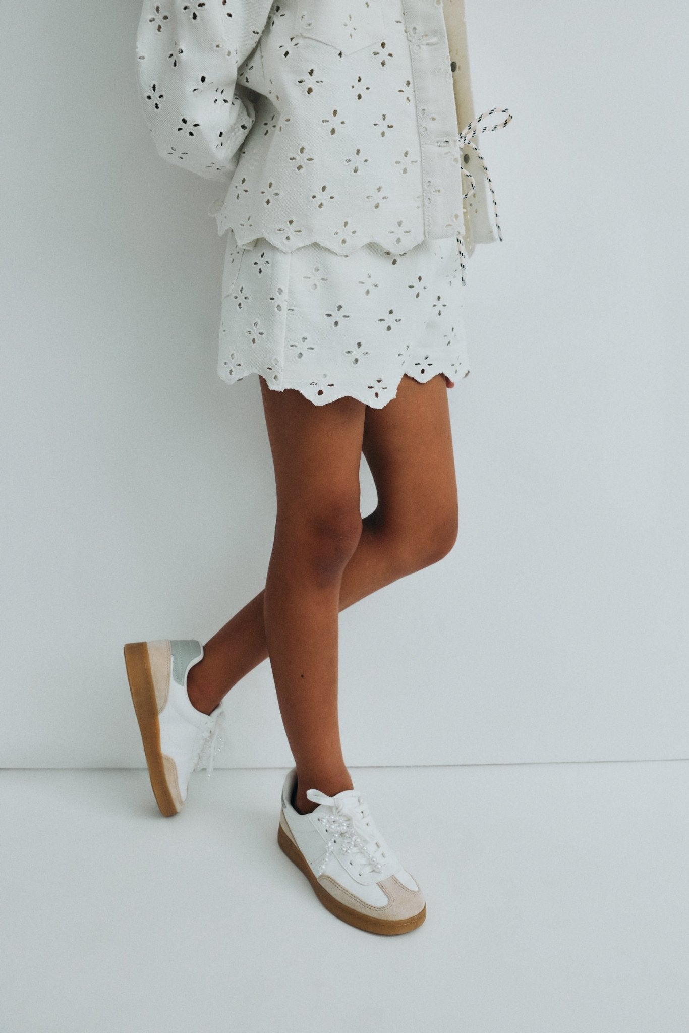 The New Society Camelia shorts denim ricamati cotone
