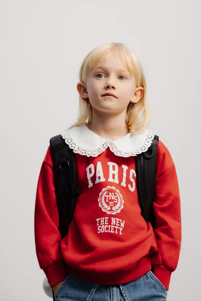 The New Society Paris felpa bambino cotone