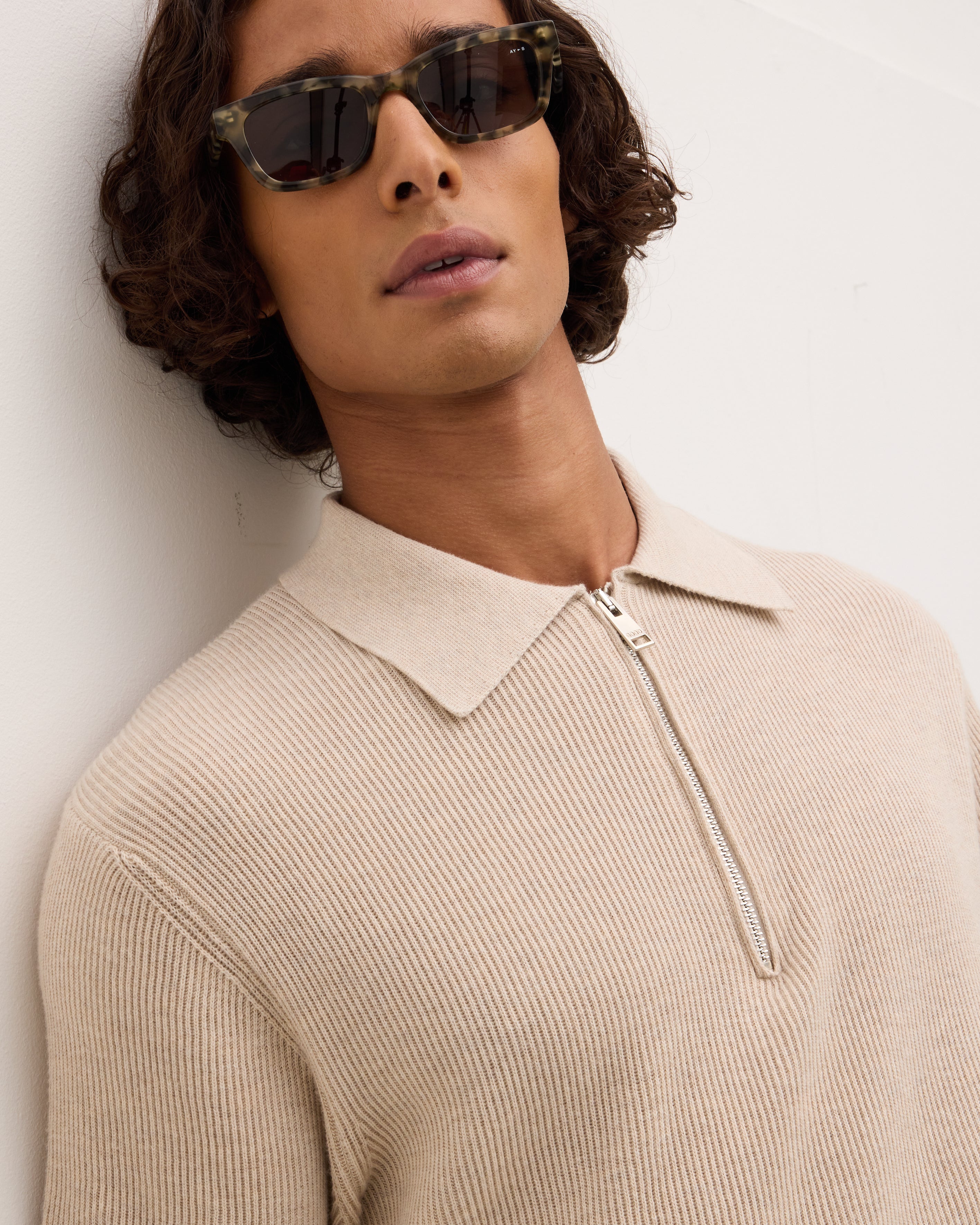 GOODPEOPLE PICA polo maglia cotone Beige Melange
