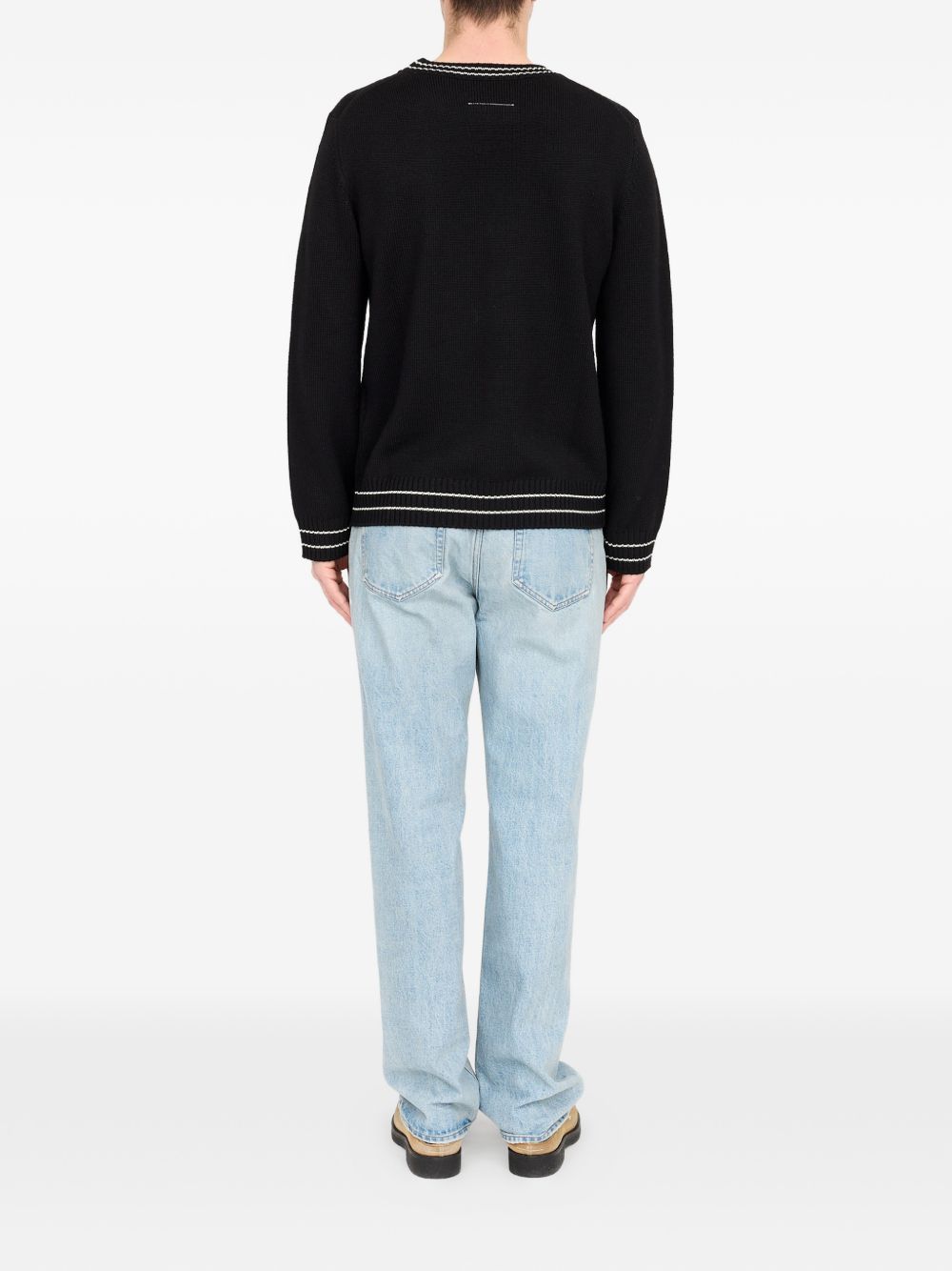 MM6 Maison Margiela SH0HL0046 maglia nera uomo