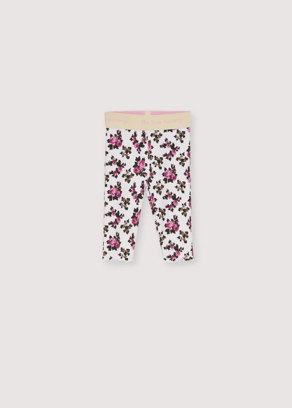 The New Society Rib Baby Elyse Print leggings neonata fiori cotone