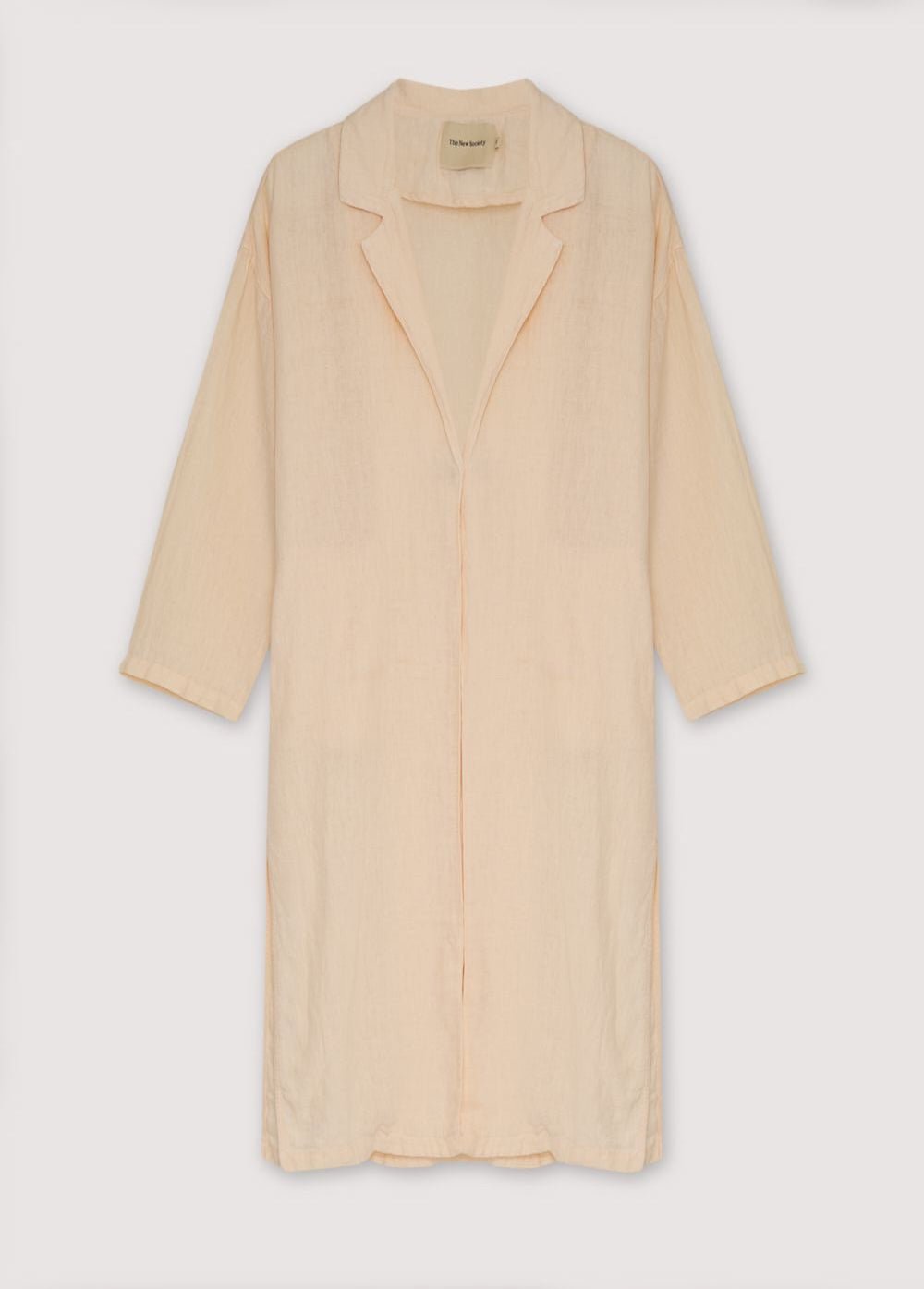The New Society Hera cappotto donna macadamia lino