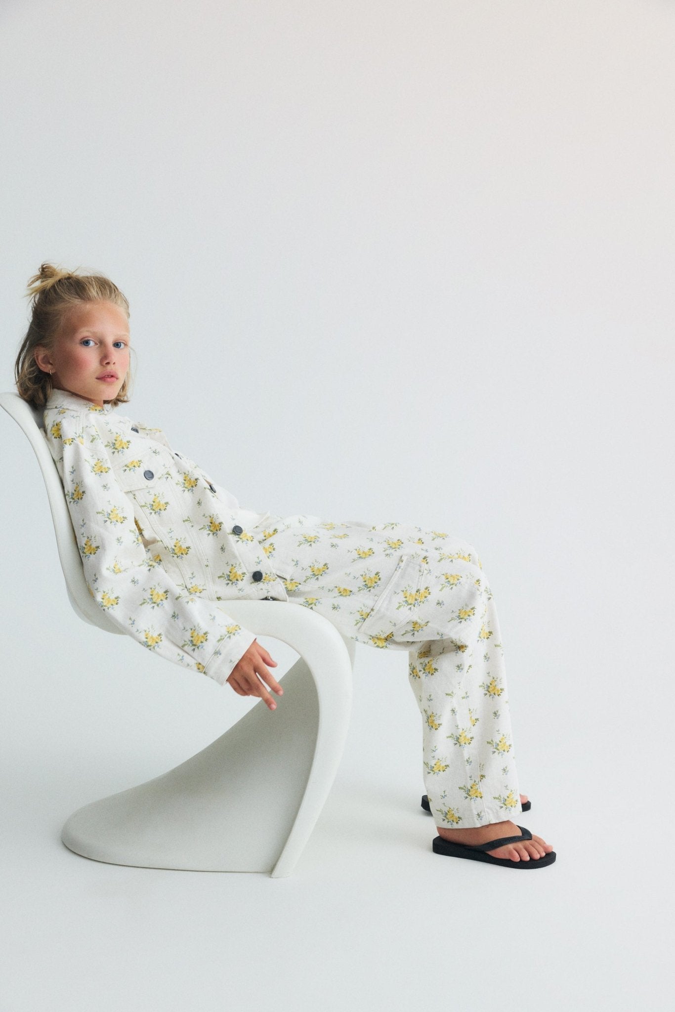 The New Society Mimosa Teen Cargo Mimosa Print pantaloni teen