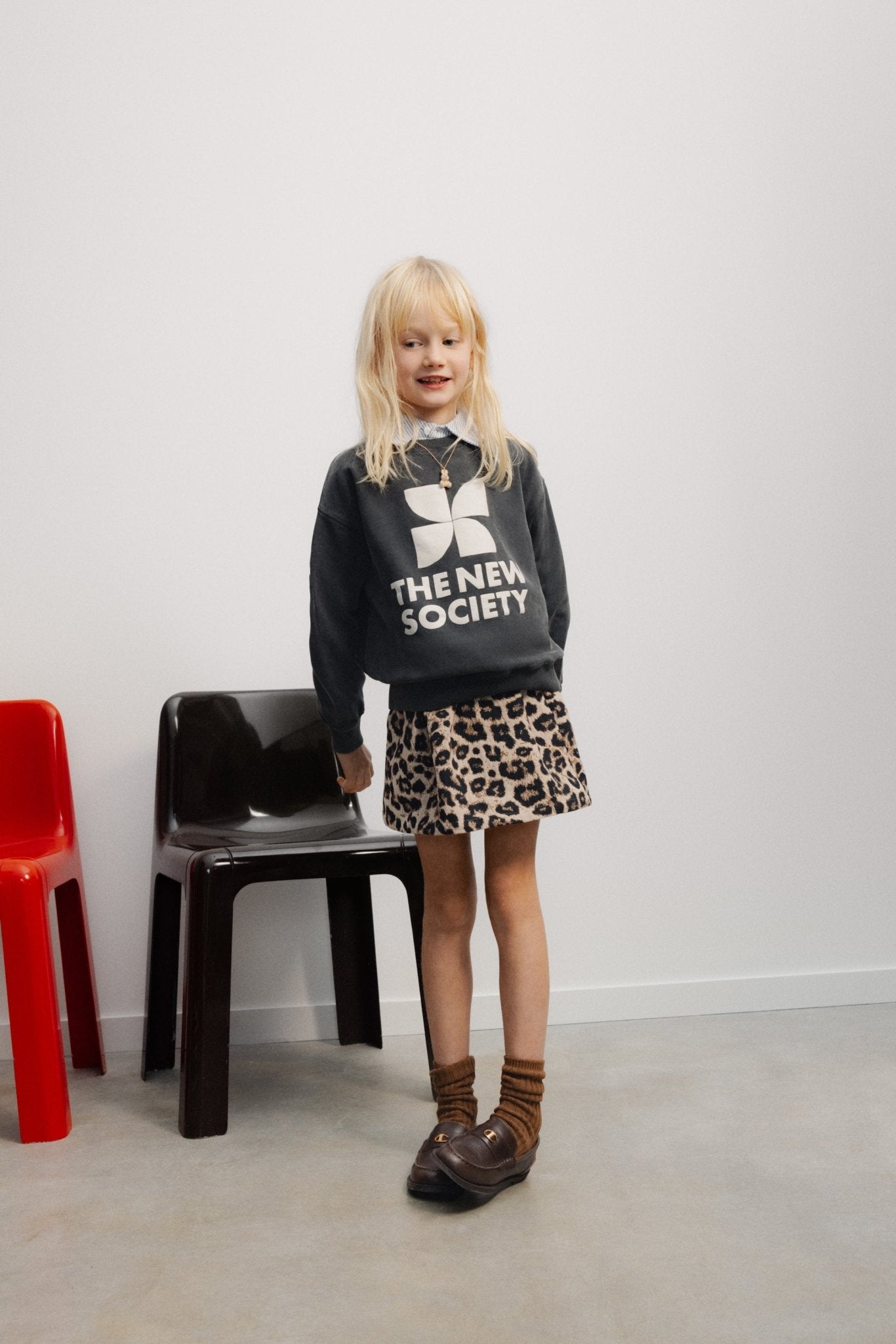 The New Society Moosie gonna jacquard leopardata