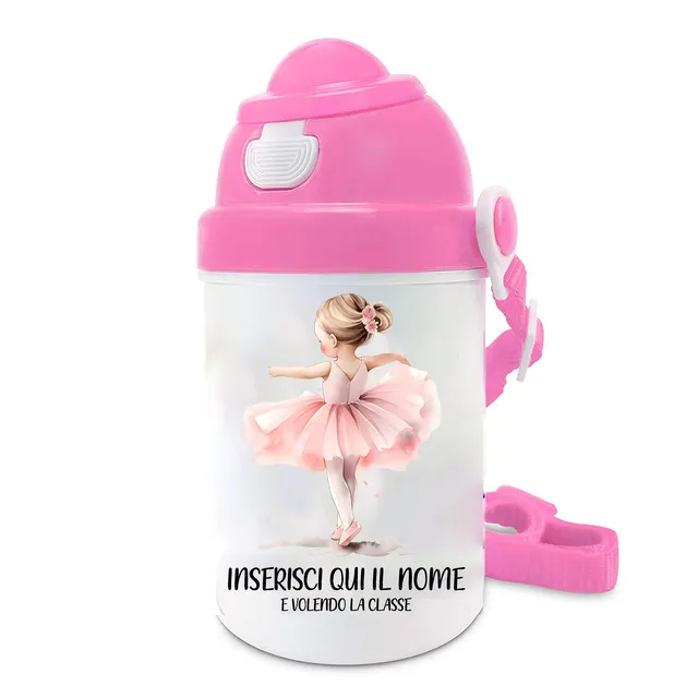 Mr. Gadgets Ballerina borraccia rosa bambini