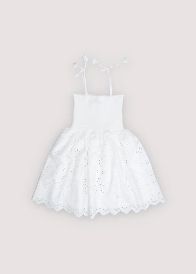 The New Society Sakura vestito ricamato bianco 6 anni