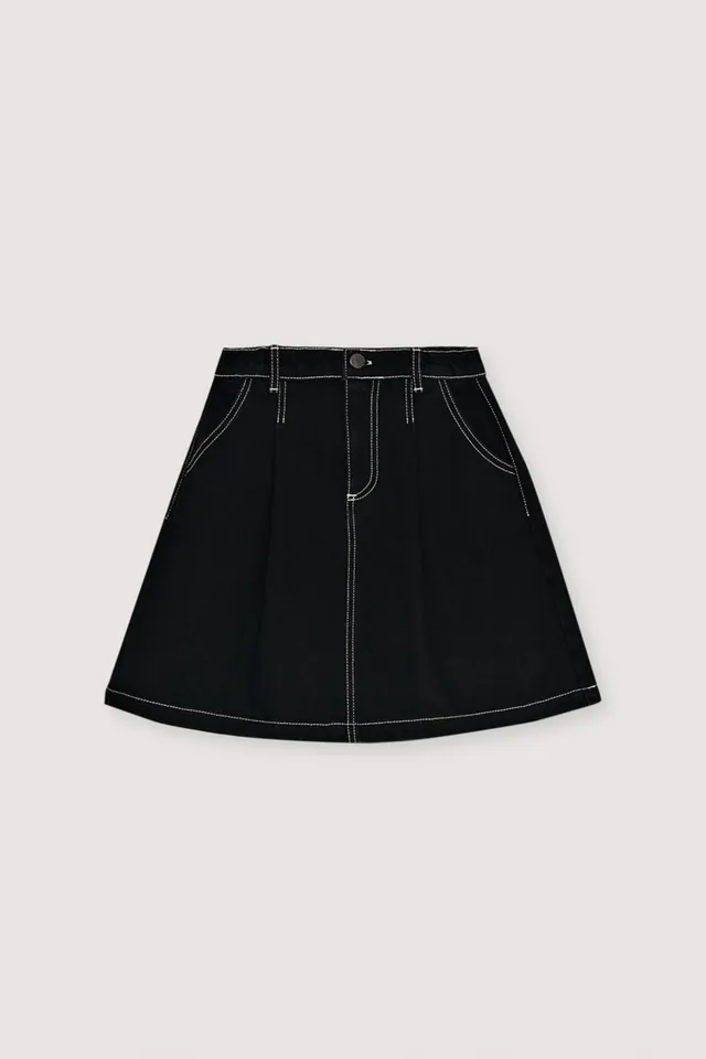 The New Society Yaiza gonna bambina denim leopardata