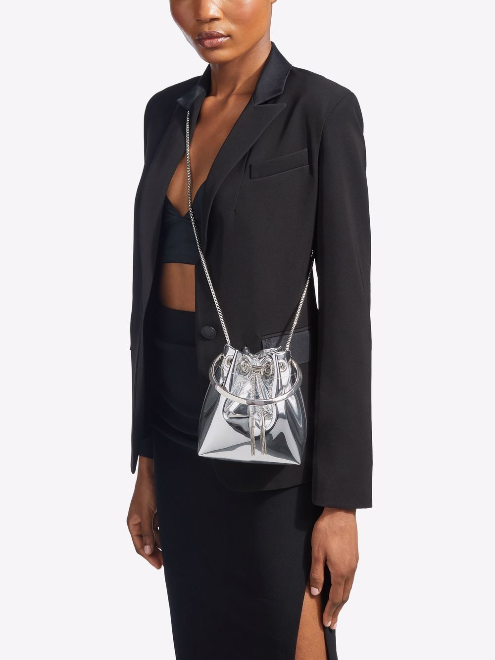 Jimmy Choo Bon Bon borsa a mano argento