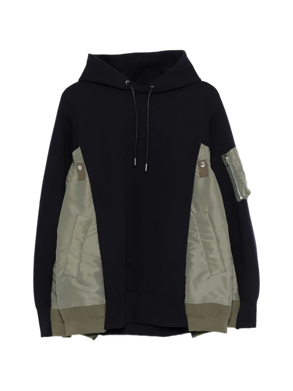 Sacai SCM-325 felpa uomo blu kaki