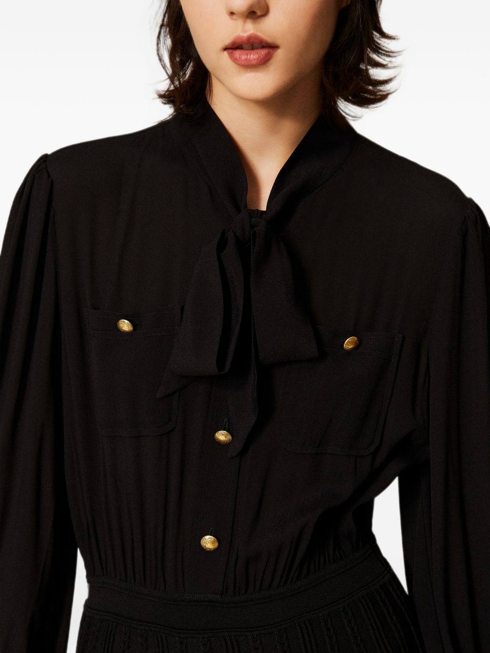 Twinset 262TP3081 abito corto nero