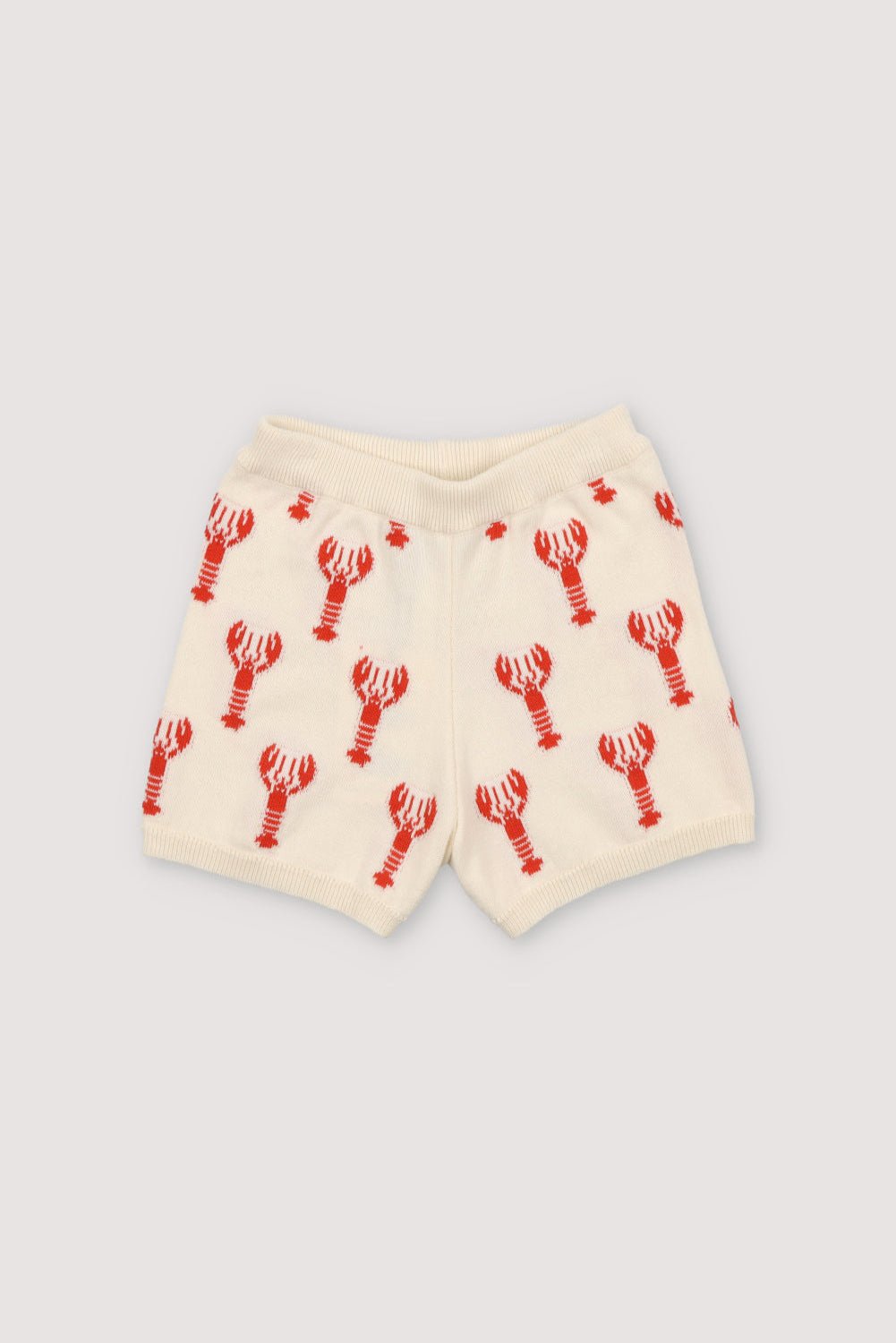 The New Society Oia Short Lobster Motif pantaloncini bianchi cotone bio