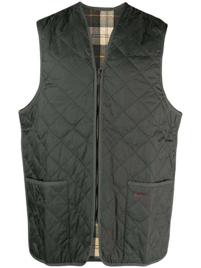 Barbour MLI0001 gilet trapuntato olive uomo rombi