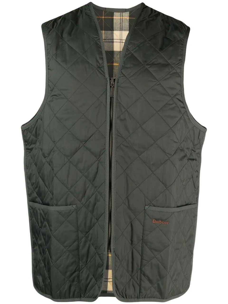 Barbour MLI0001 gilet trapuntato olive uomo rombi
