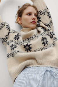 The New Society Lilo Maglione Donna Lana Jacquard