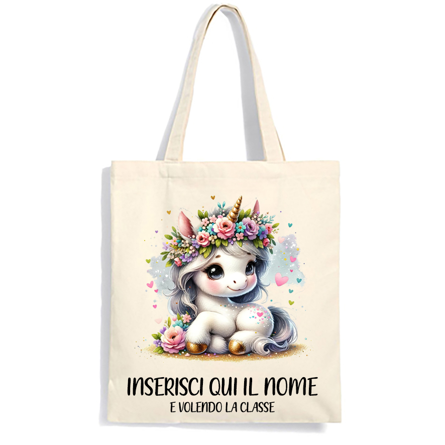 Mr. Gadgets Unicorno Shopper in Cotone per Ogni Giorno