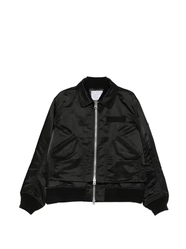 Sacai 26-04039M giubbotto bomber nero uomo